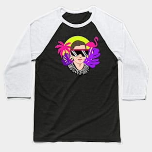 RBG 80s Portrait Baseball T-Shirt